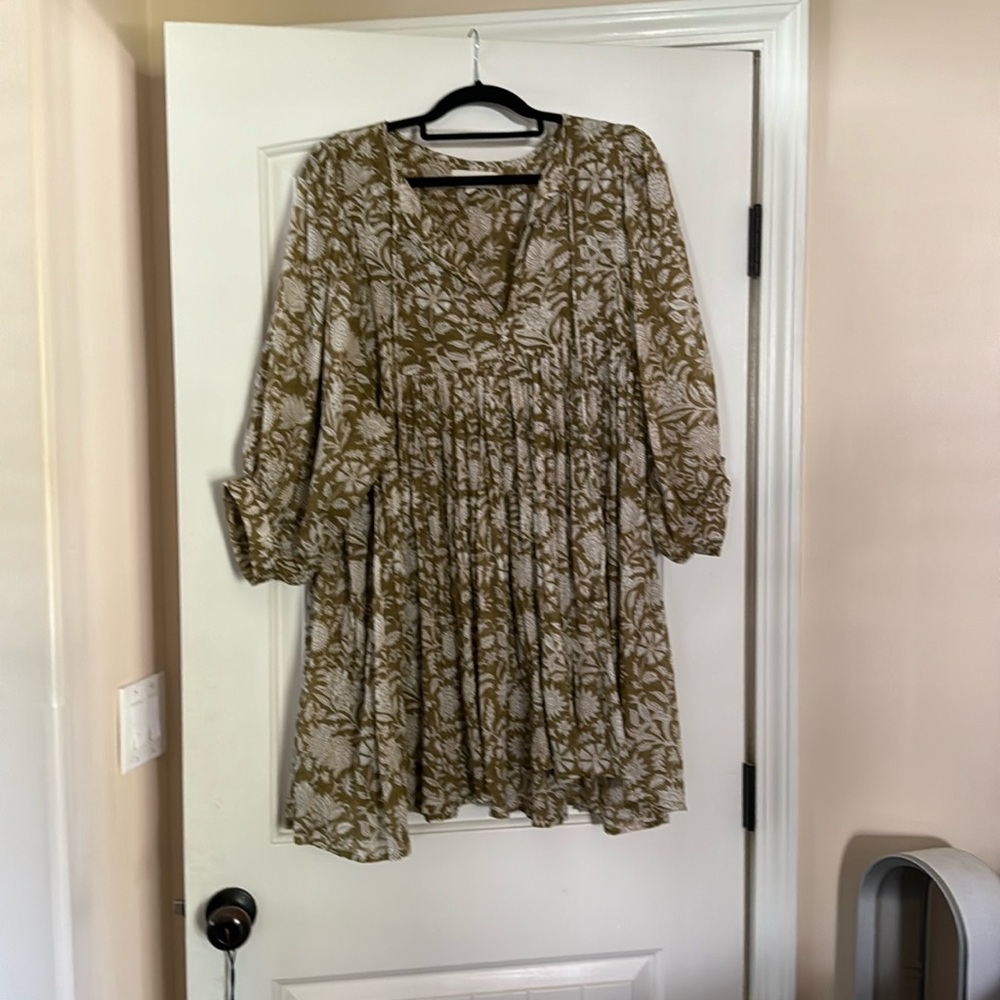 Daughters of India Kyra Mini dress in olive